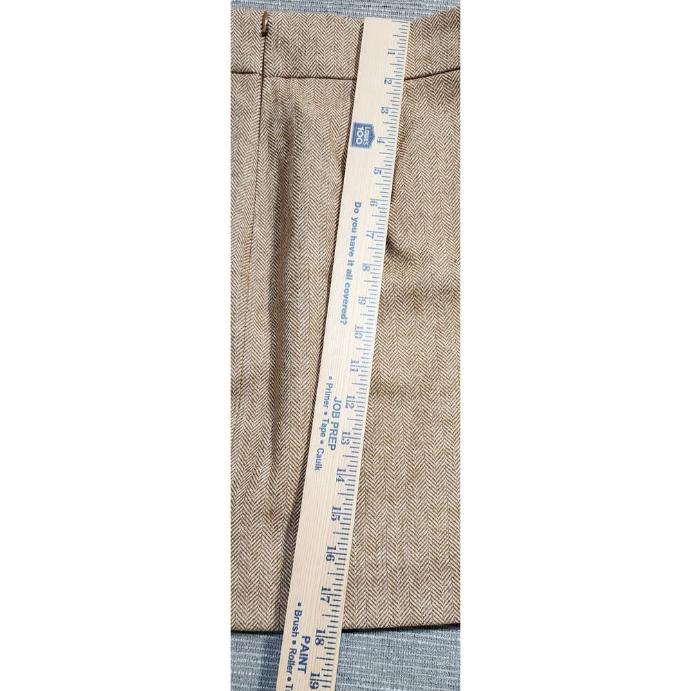 J.Crew Womens Herringbone Skirt Wool Blend Tan Size 10 NWT - Picture 10 of 10